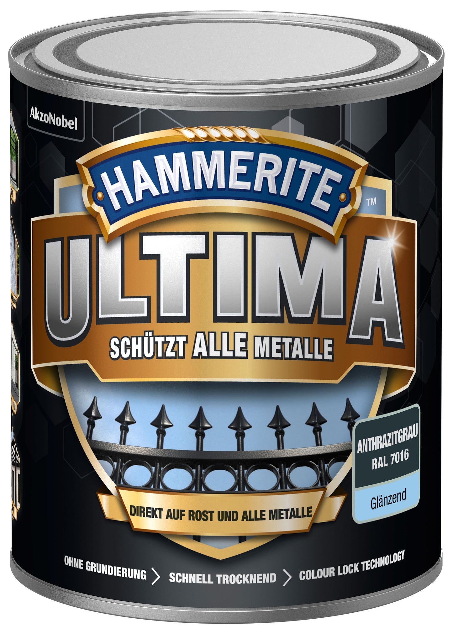 Hammerite Metall-Schutzlack ULTIMA 750ml | Anthrazitgrau RAL7016