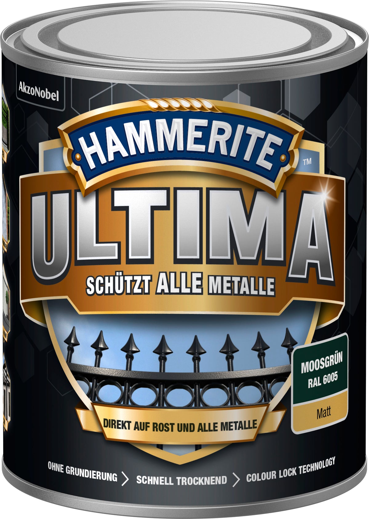 Hammerite Metall-Schutzlack ULTIMA "Matt" 750ml | Moosgrün RAL6005