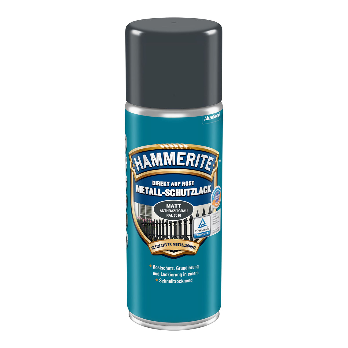 Hammerite Metall-Schutzlack Spraydose 400ml | Matt Anthrazitgrau