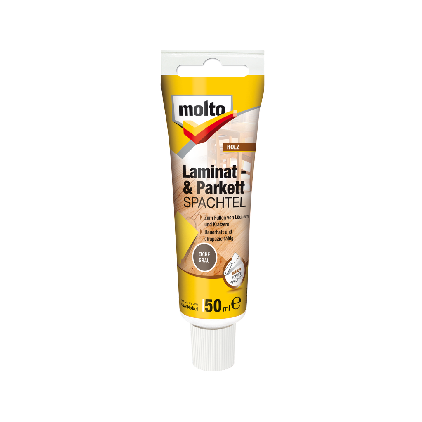 Molto Laminat- & Parkettspachtel 50ml | Silbergrau