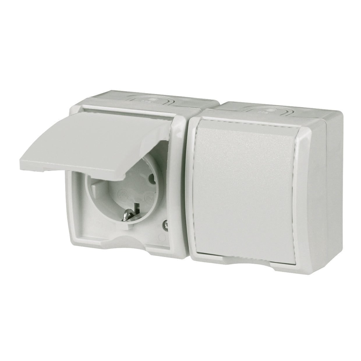 REV AquaForm Steckdose 2-fach Aufputz | IP44