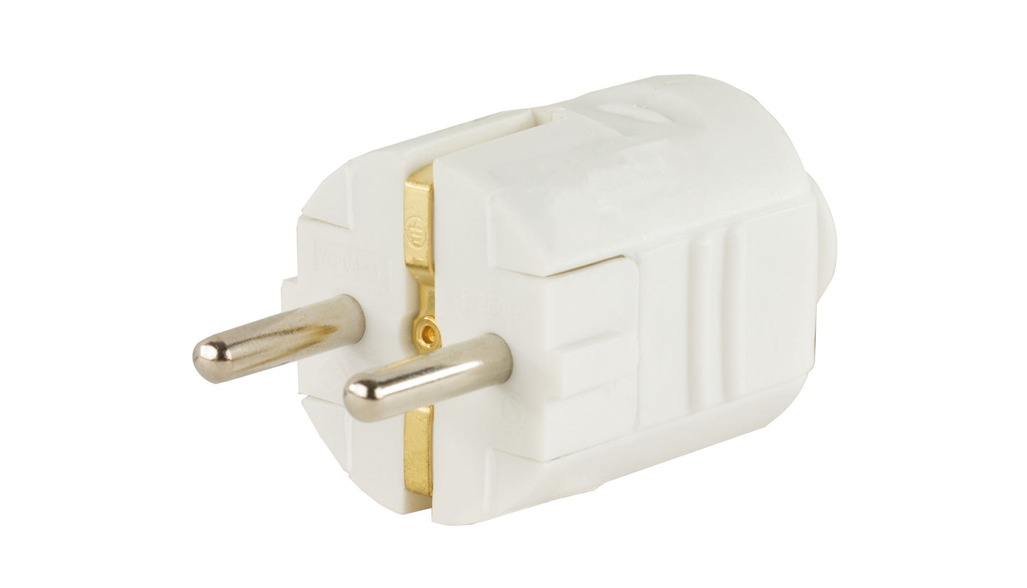 Schutzkontakt-Stecker | Kunststoff | IP20 | Weiß