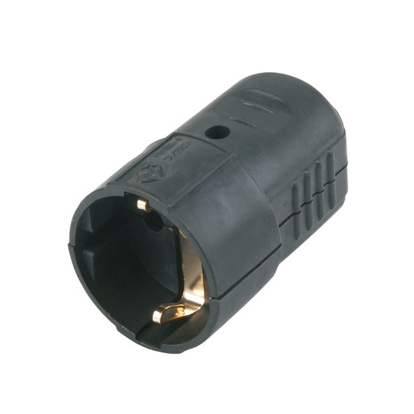 Schutzkontakt-Kupplung | Kunststoff | IP20 | Schwarz