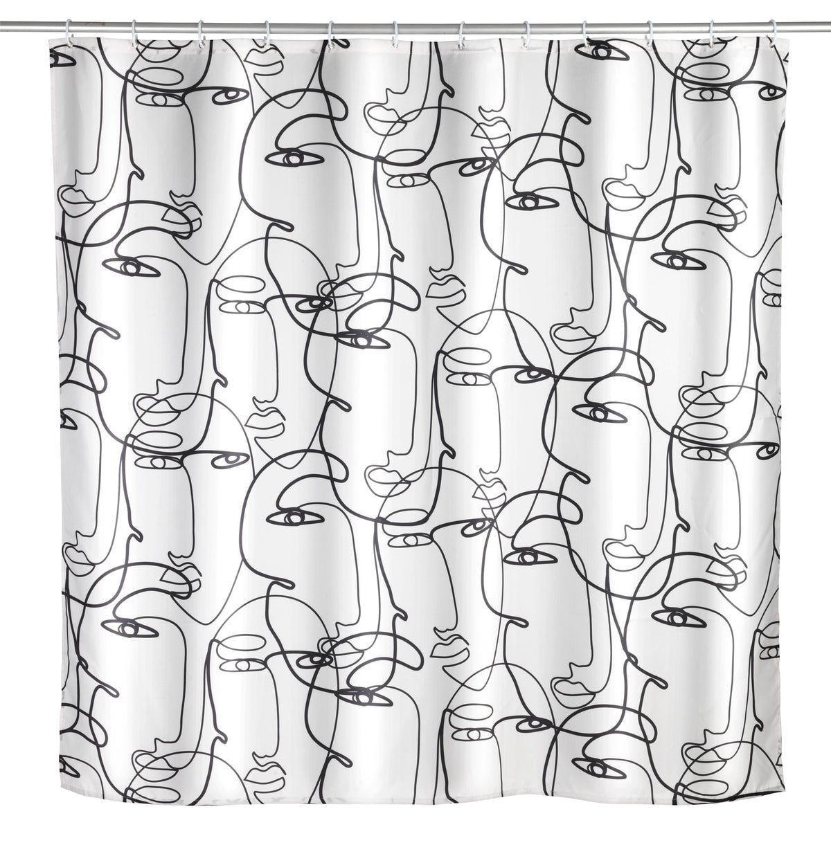 Wenko Anti-Schimmel Duschvorhang Faces 180x200cm