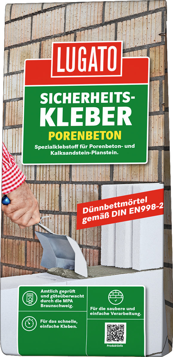 Lugato Sicherheitskleber für Porenbeton 5KG
