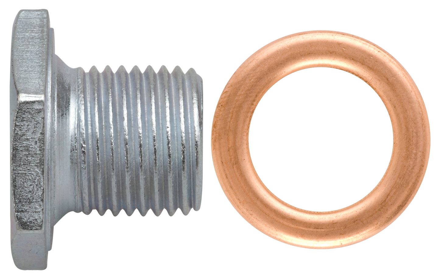 Ölablassschraube M14 x 1,25 x 12,5 mit Dichtring, Stahl verzinkt