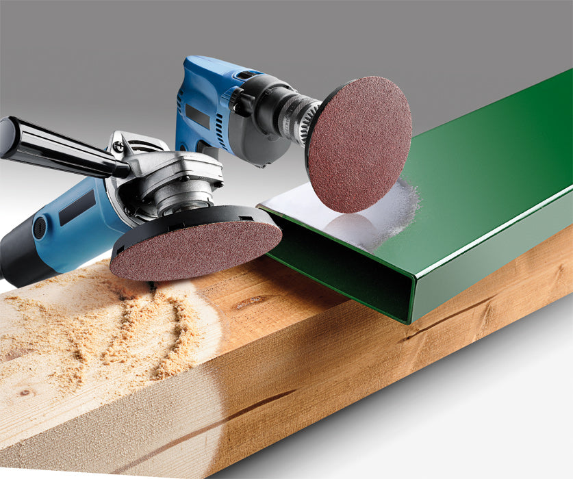 Haft-Schleifscheiben, HOLZ & METALL, Edelkorund, Ø 125 mm, sort.