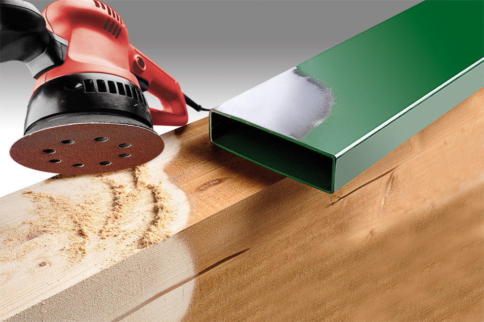 Haft-Schleifscheiben, HOLZ & METALL, Edelkorund, Ø 125 mm, gelocht, K 180 K180