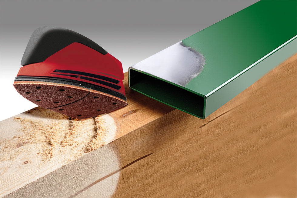 Haft-Schleifdreiecke, HOLZ & METALL, Edelkorund, 100 x 62, 93 mm, K 40