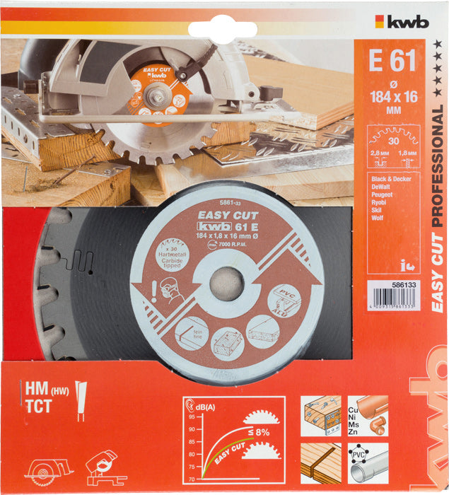 EASY-CUT Kreissägeblätter für Handkreissägen Ø 184 x 16 mm