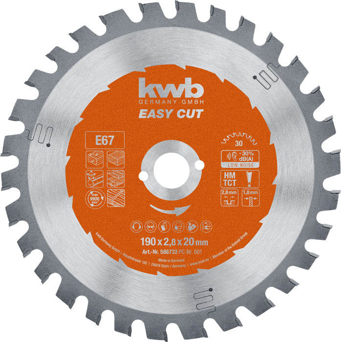 EASY-CUT Kreissägeblätter für Handkreissägen Ø 190 x 20 mm