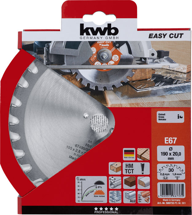 EASY-CUT Kreissägeblätter für Handkreissägen Ø 190 x 20 mm