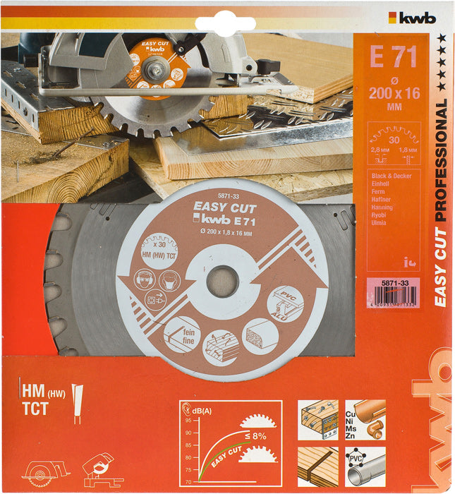 EASY-CUT Kreissägeblätter für Handkreissägen Ø 200 x 16 mm