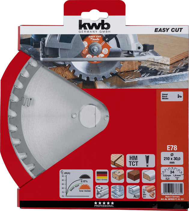 EASY CUT Kreissägeblatt, Allzweckblatt ø 210 mm