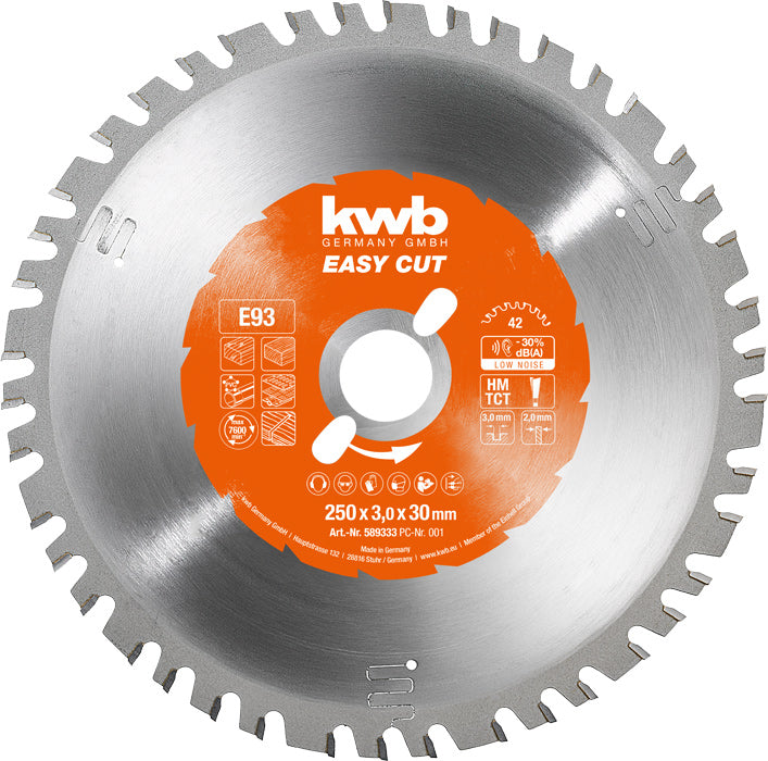 EASY-CUT Kreissägeblätter für Bau- und Tischkreissägen Ø 250 x 30 mm