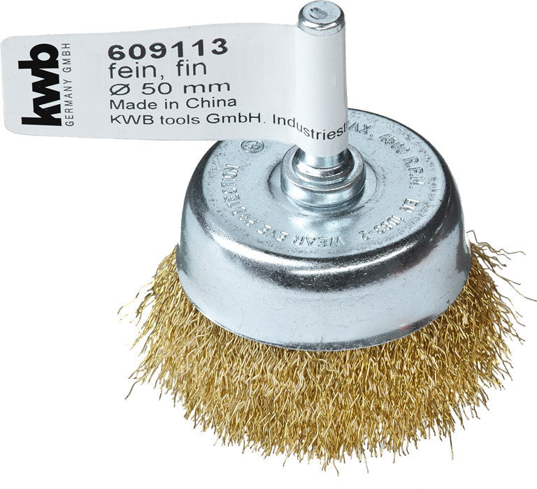 Topfbürste, Messingdraht, gewellt, ø 50 mm, fein