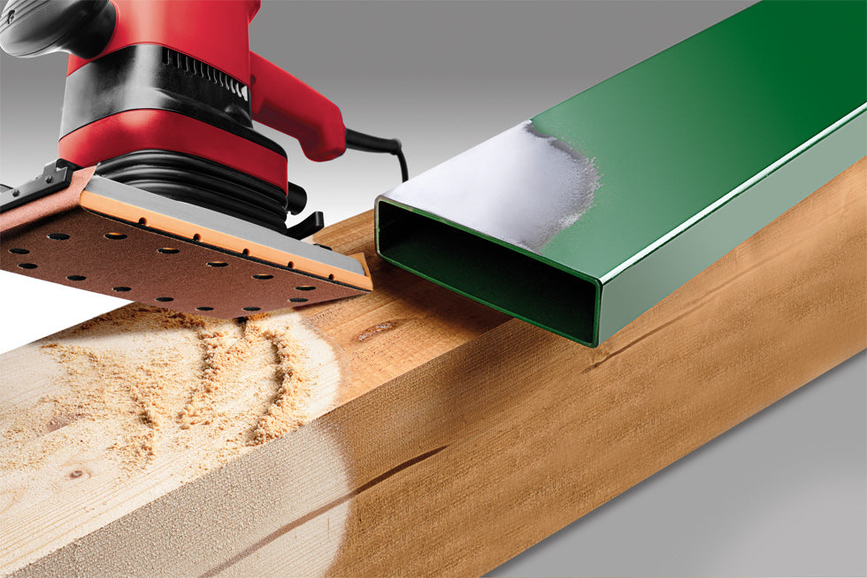 Schleifstreifen, HOLZ & METALL, Korund, 115 x 280 mm, gelocht