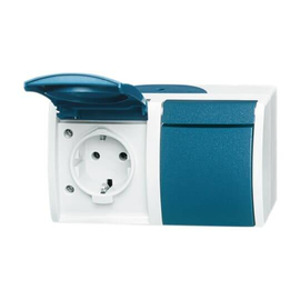 BJ Ocean 2-fach Steckdose waagerecht