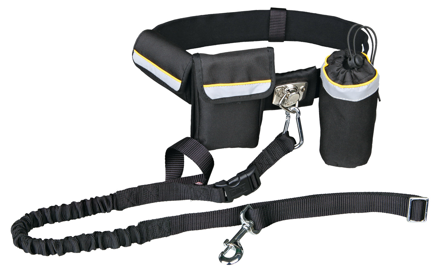 Trixie Bauchgurt mit Leine (Hüftumfang 60-120cm) (Leine 1-1,35m) | schwarz