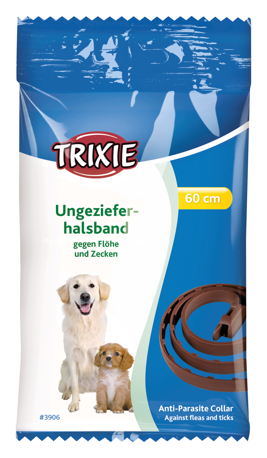Ungezieferhalsband, Hunde, 60 cm, braun