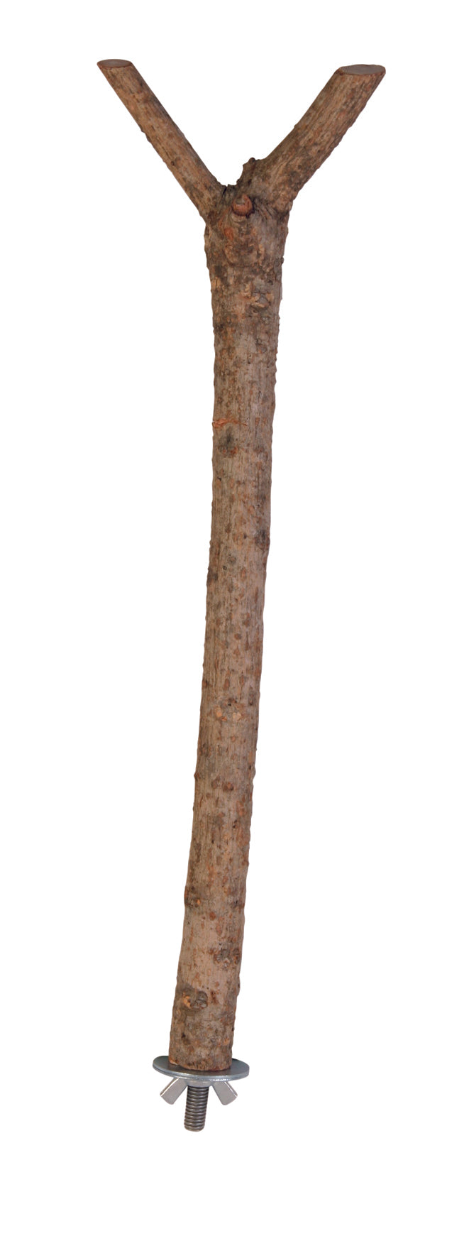 Sitzstange Y~Form, Schraubbefestigung, Rindenholz, 35 cm/ø 18 mm