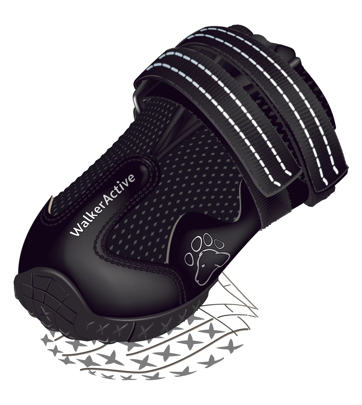 Pfotenschutz Walker Active, M, 2 St., schwarz