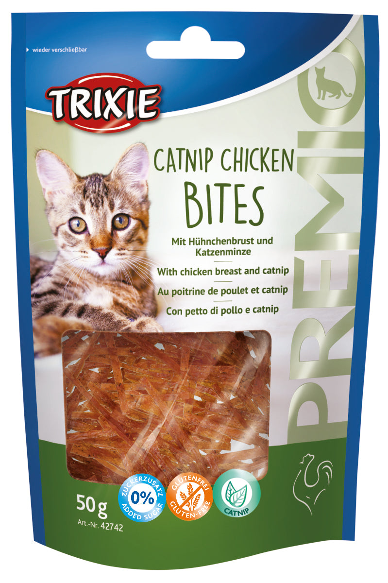 PREMIO Catnip Chicken Bites, 50 g