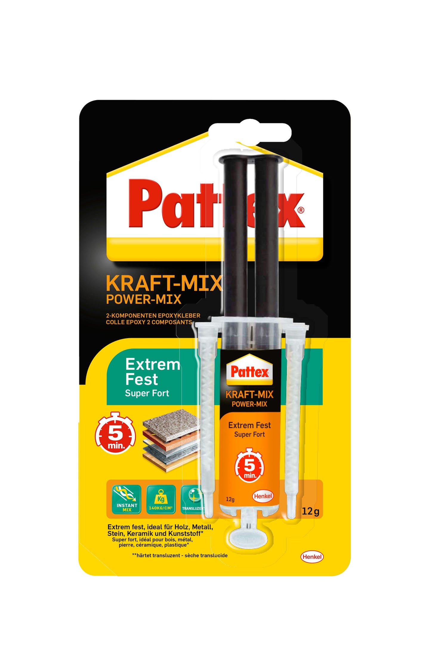 Pattex 2K-Epoxidharz Kraft Mix "Extrem Fest" | 12g