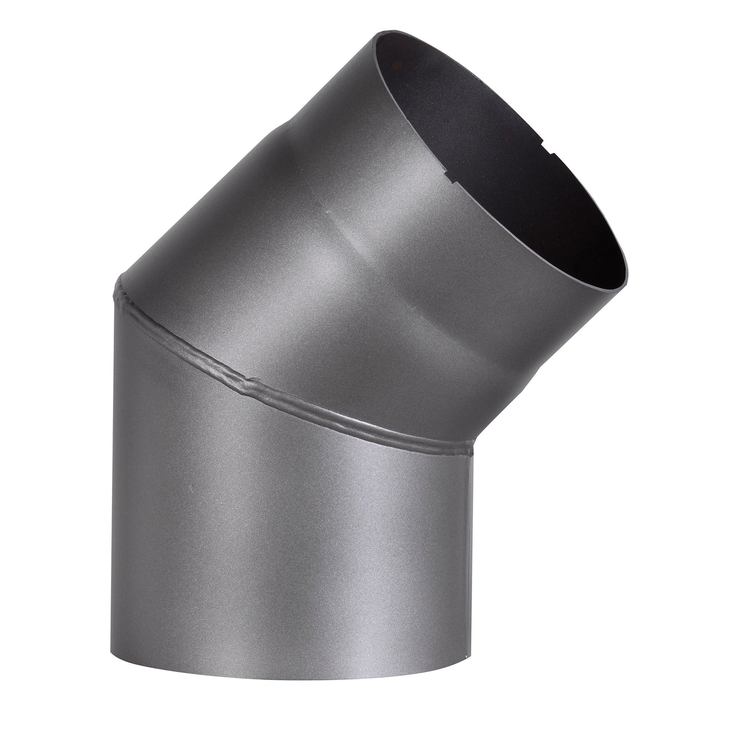 Rauchrohrbogen dunkelgrau lackiert, 150 mm Ø