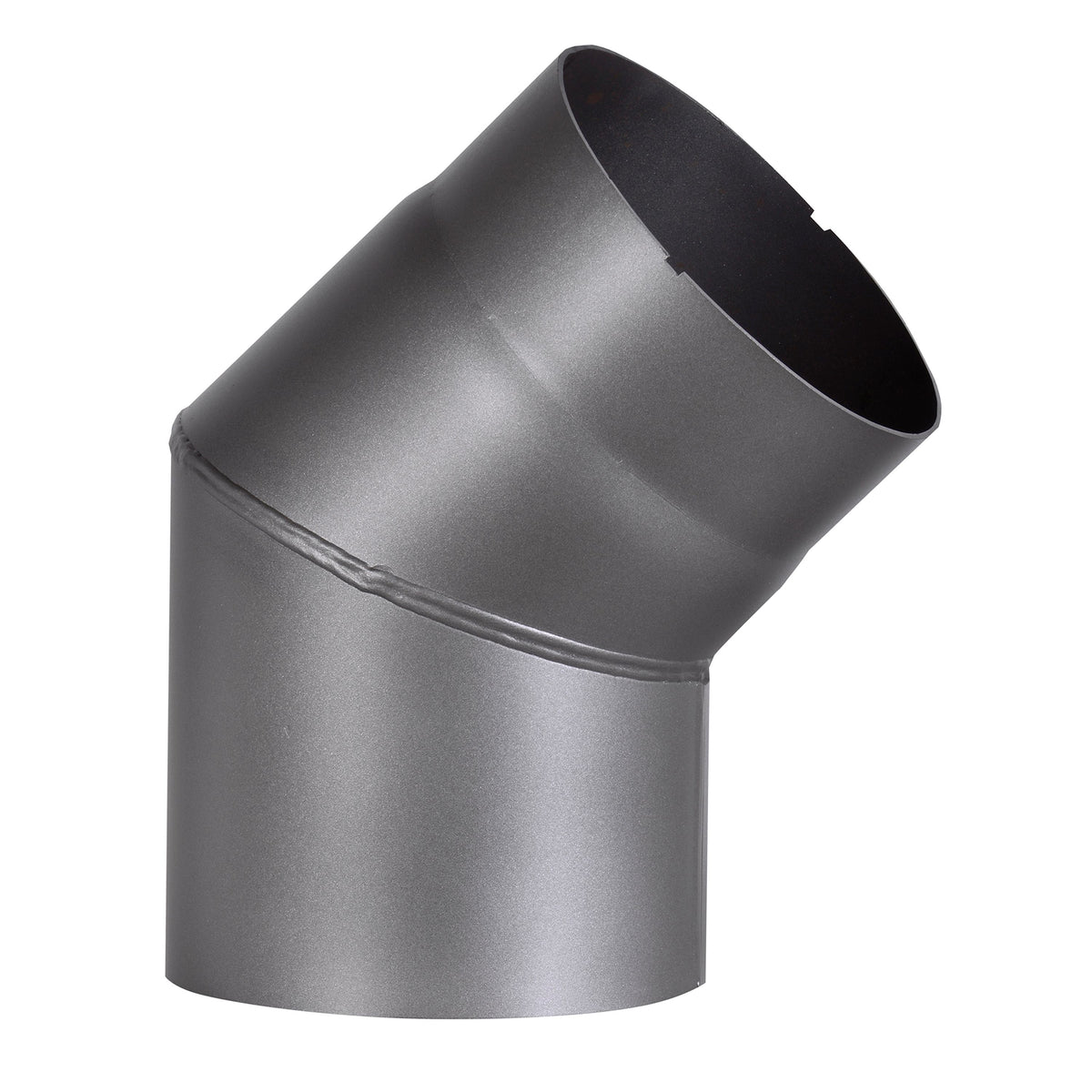 Rauchrohrbogen dunkelgrau lackiert, 150 mm Ø