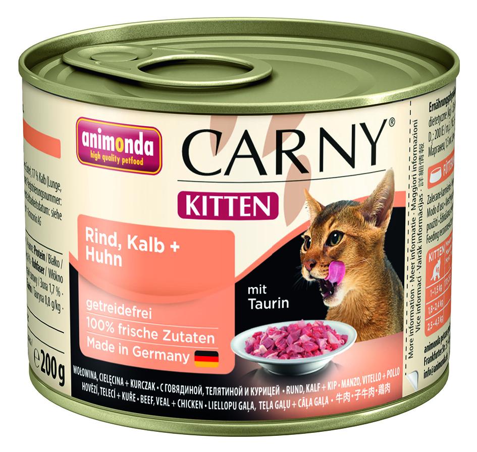 Ani. Cat Dose Carny Kitten Kalb, Huhn +