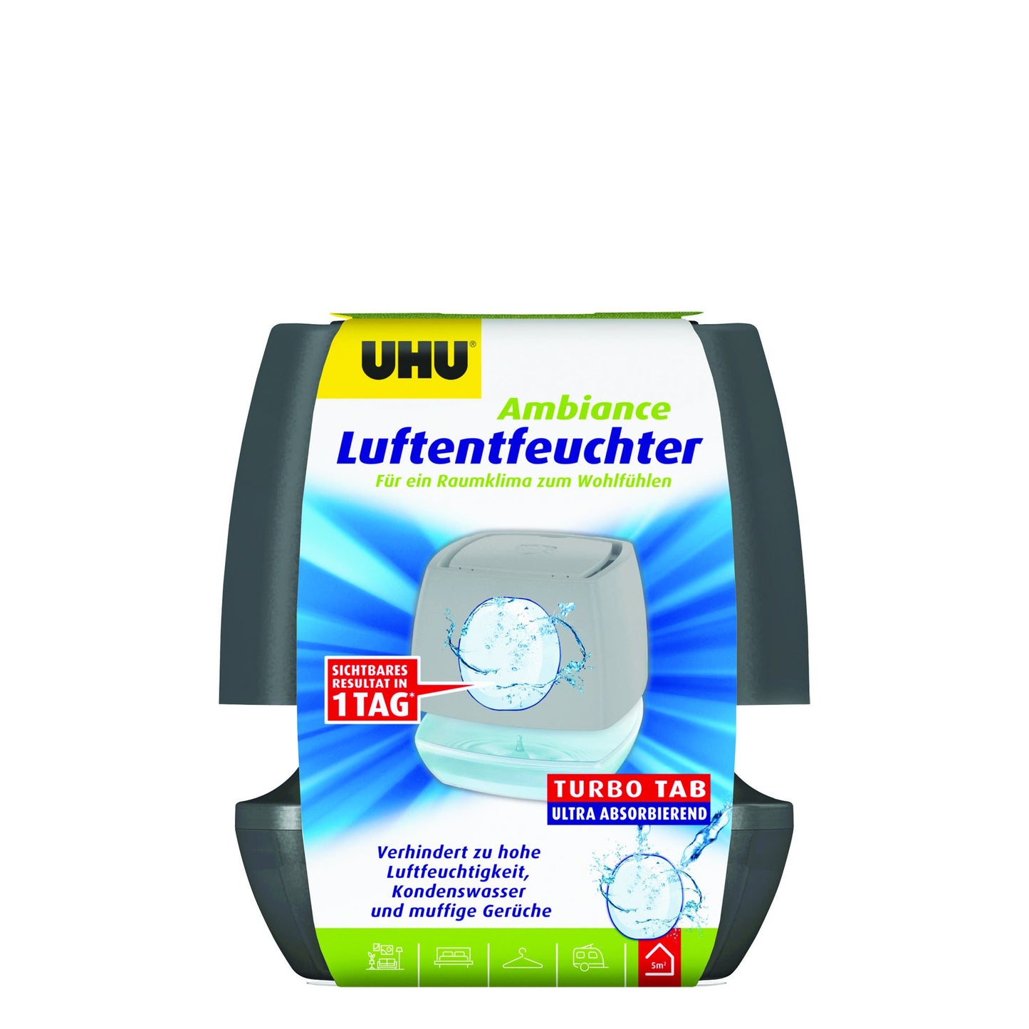 UHU Luftentfeuchter, Ambiance, anthrazit, 100g