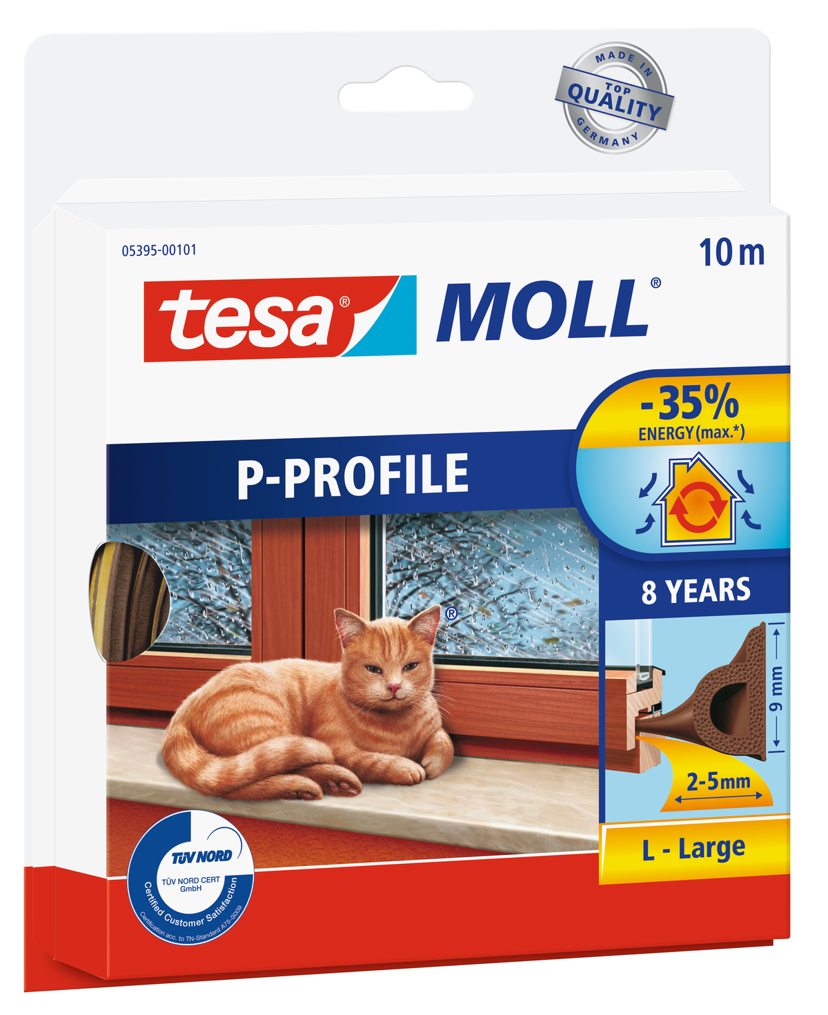 tesamoll® P-Profil braun | Spalten 2-5mm | 10m