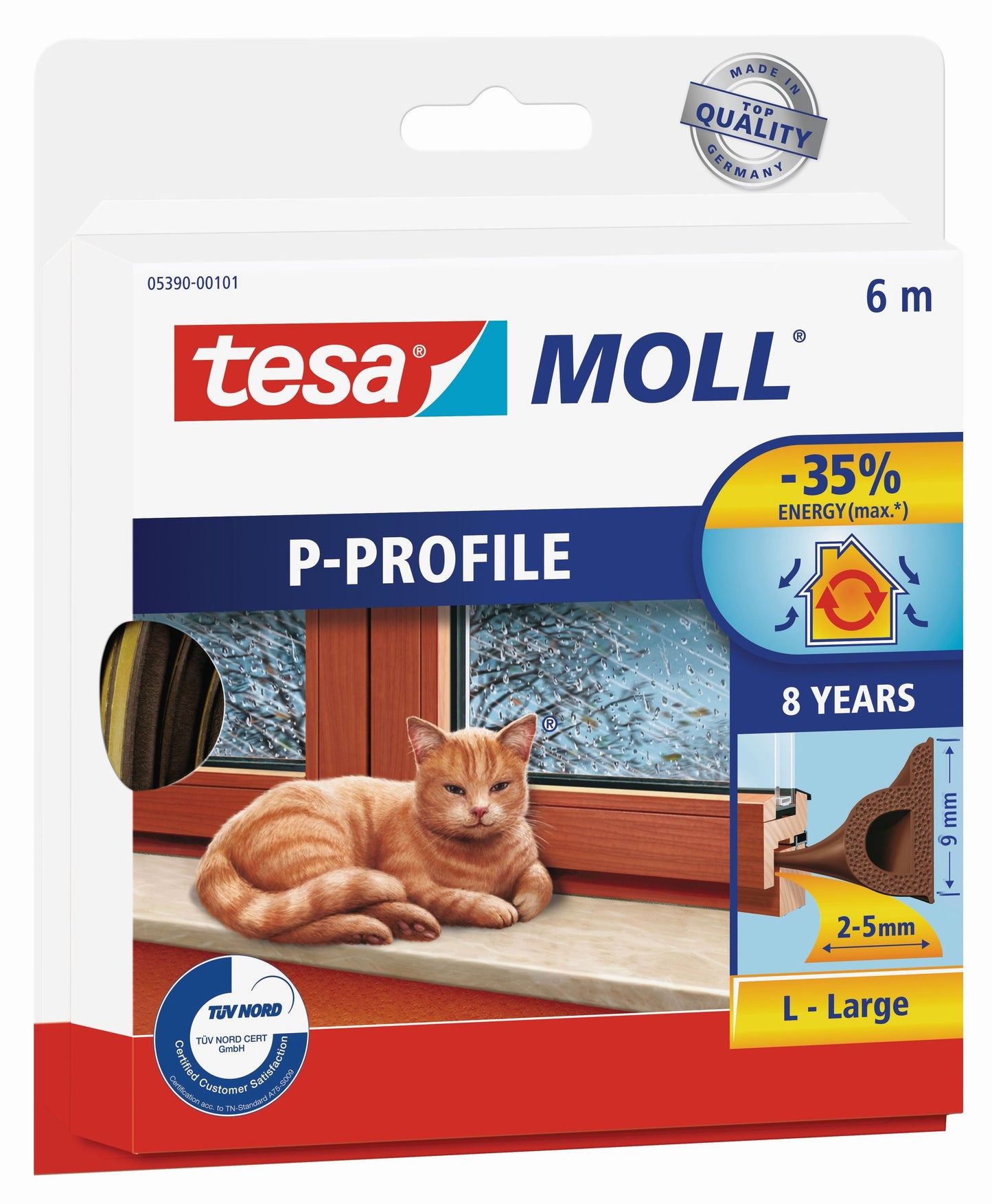 tesamoll® P-Profil braun | Spalten 2-5mm | 6m