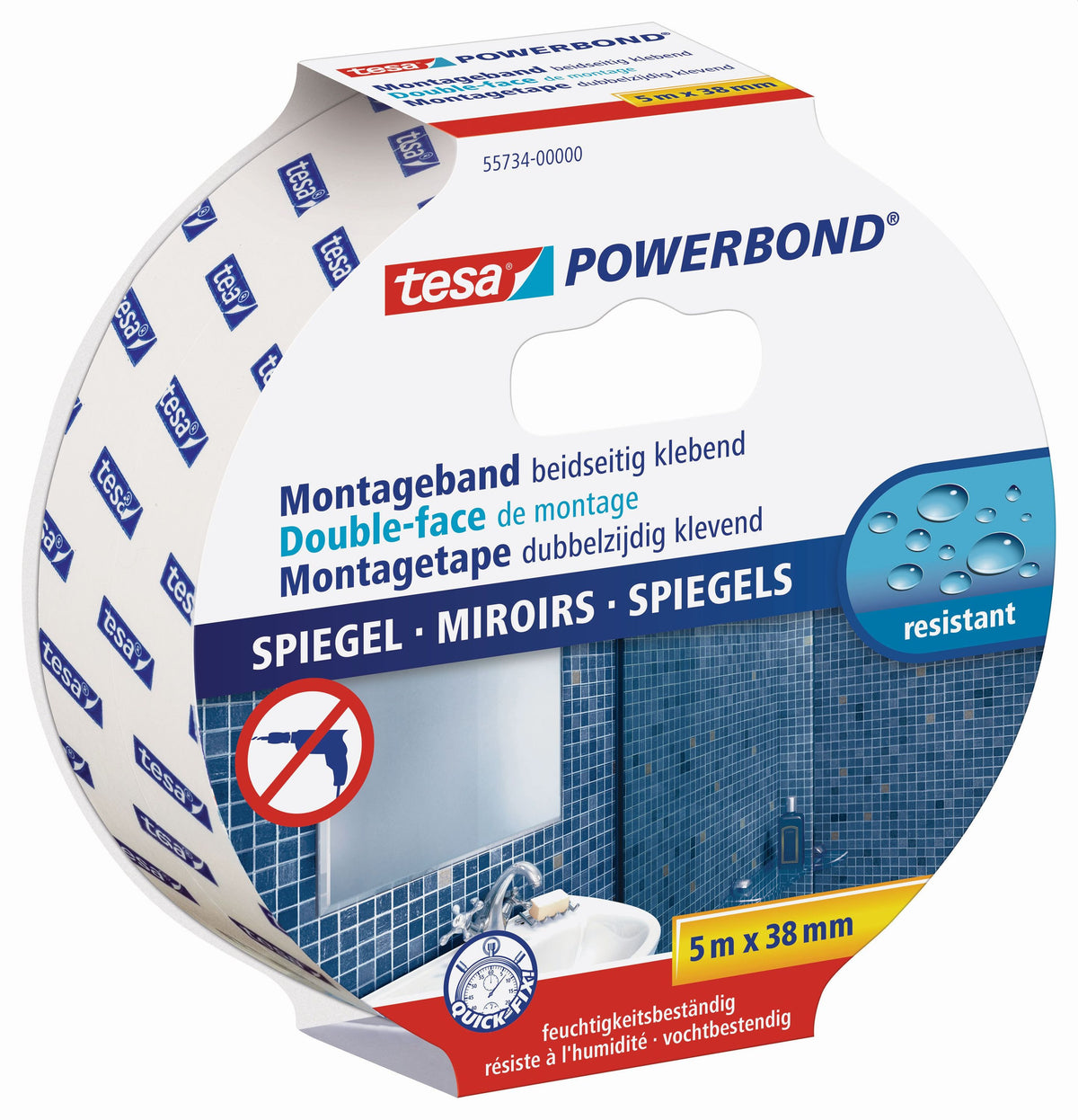 tesa® Montageband SPIEGEL doppelseitig | 38mm x 5m