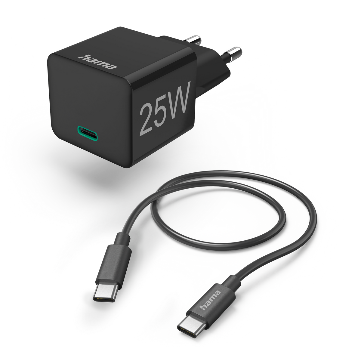 Hama Schnellladegerät mit Ladekabel USB-C | 25W | 1,5m