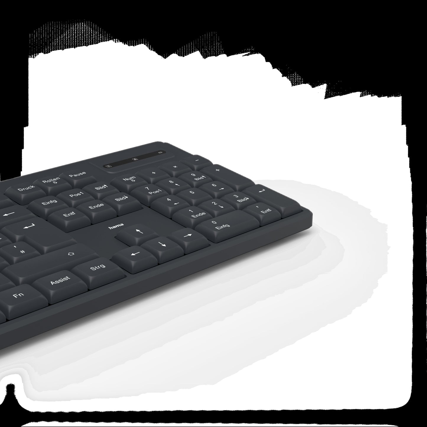 Hama Funktastatur ''WK-200'', Batterie, 8 Media-Tasten, QWERTZ DE