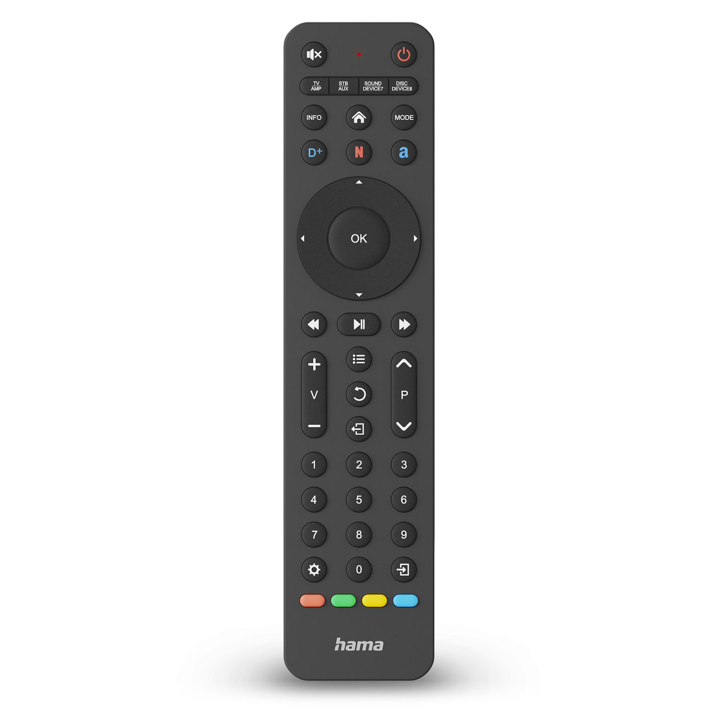 Hama Universalfernbedienung TV Infrarot für bis zu 8 Geräte
