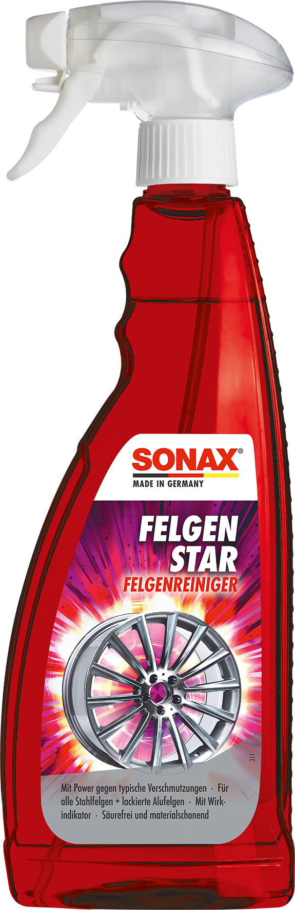 SONAX FelgenStar PET-Sprühflasche, 750 ml