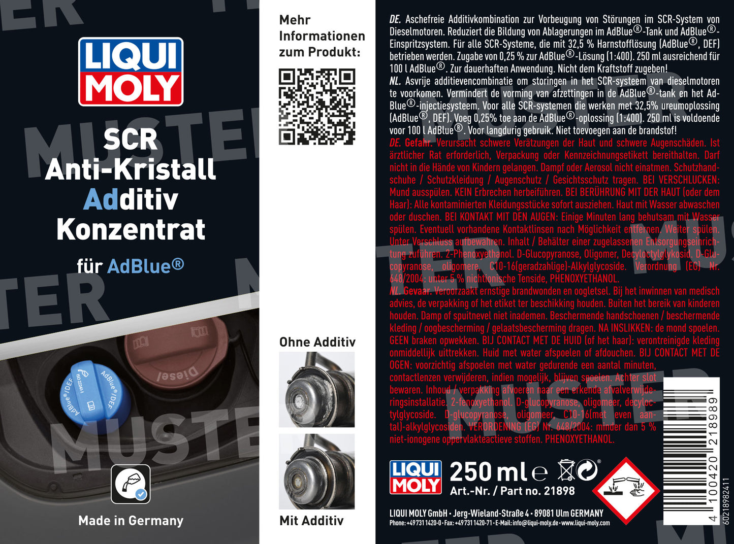 Liqui Moly SCR Anti-Kristall Additiv Konzentrat | 250ml