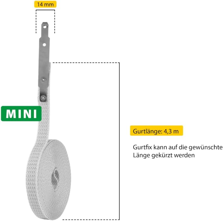 GURTFIX Reparaturset Mini, 14 mm, grau