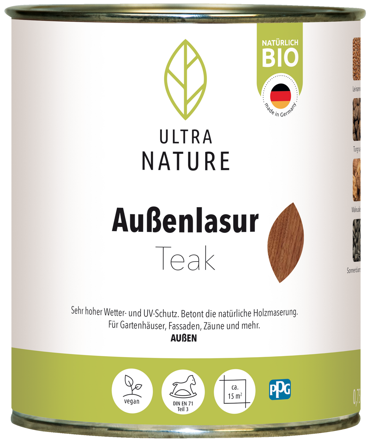Ultra Nature Außen Lasur Teak 0.75L
