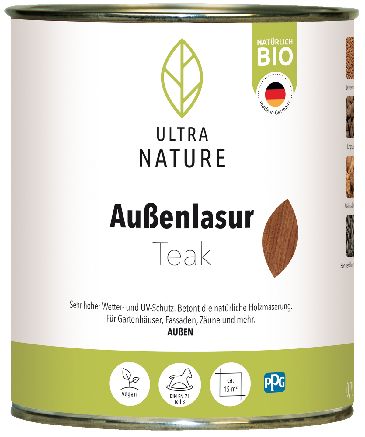 Ultra Nature Außen Lasur Teak 0.75L