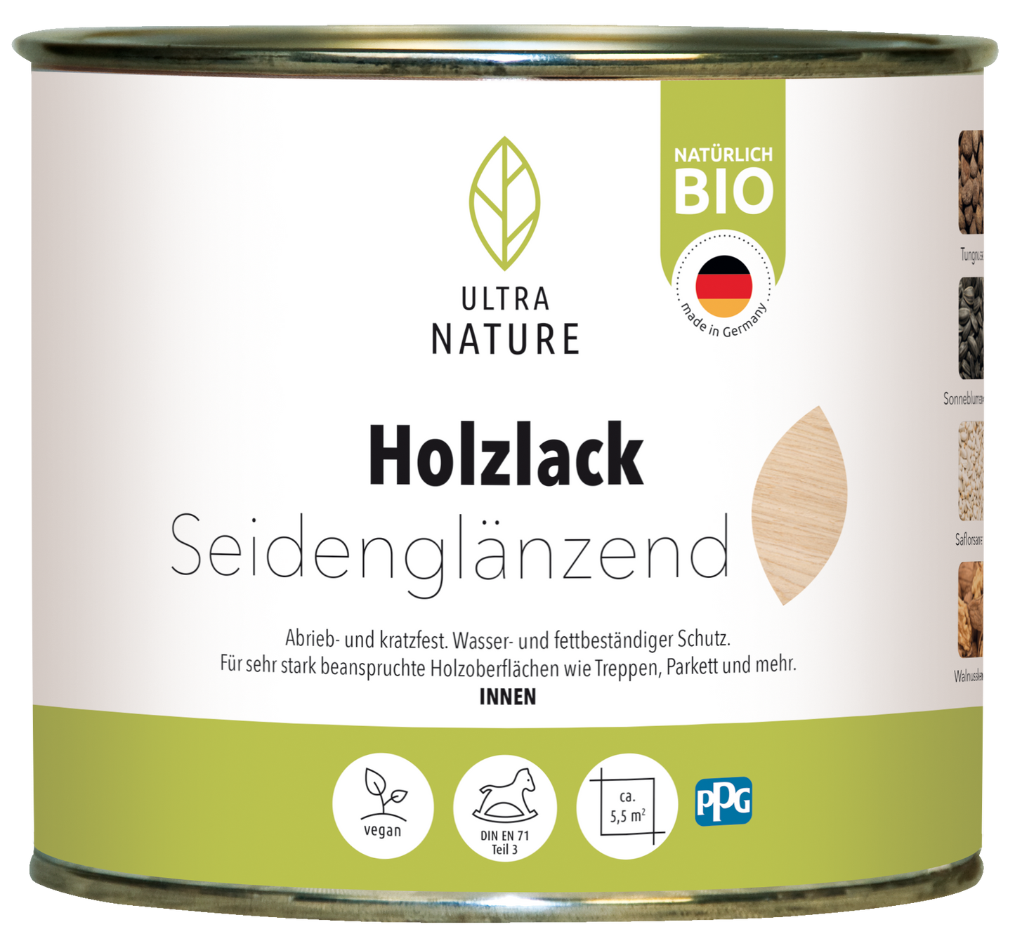 Ultra Nature Holzlack Farblos Seidenglänzend 0.375L