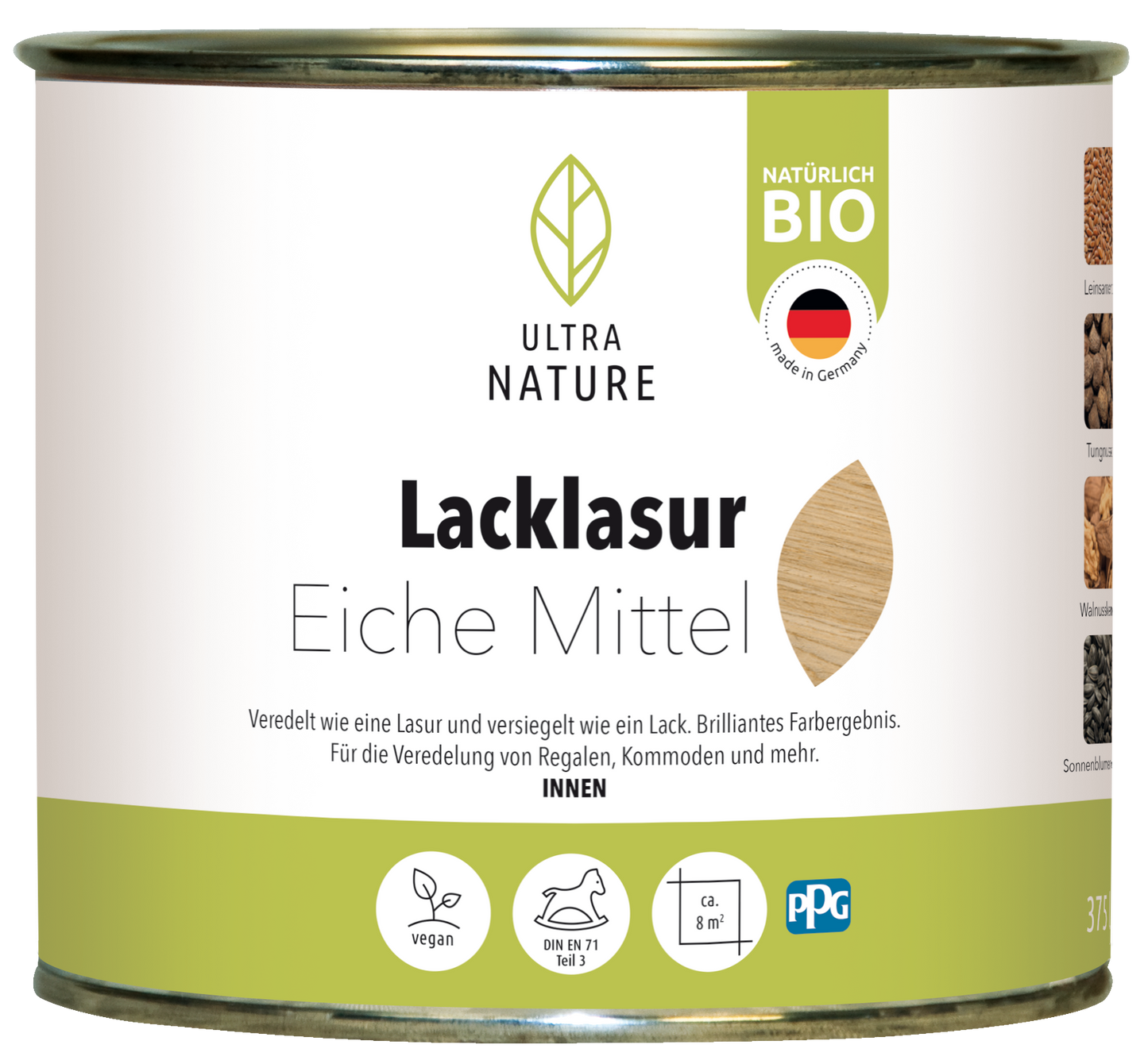 Ultra Nature Lacklasur Eiche Mittel 0.375L