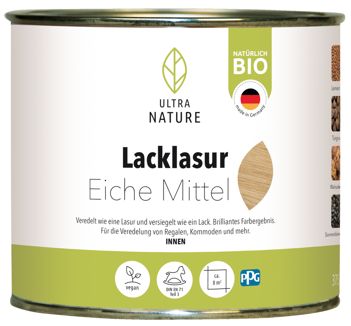Ultra Nature Lacklasur Eiche Mittel 0.375L