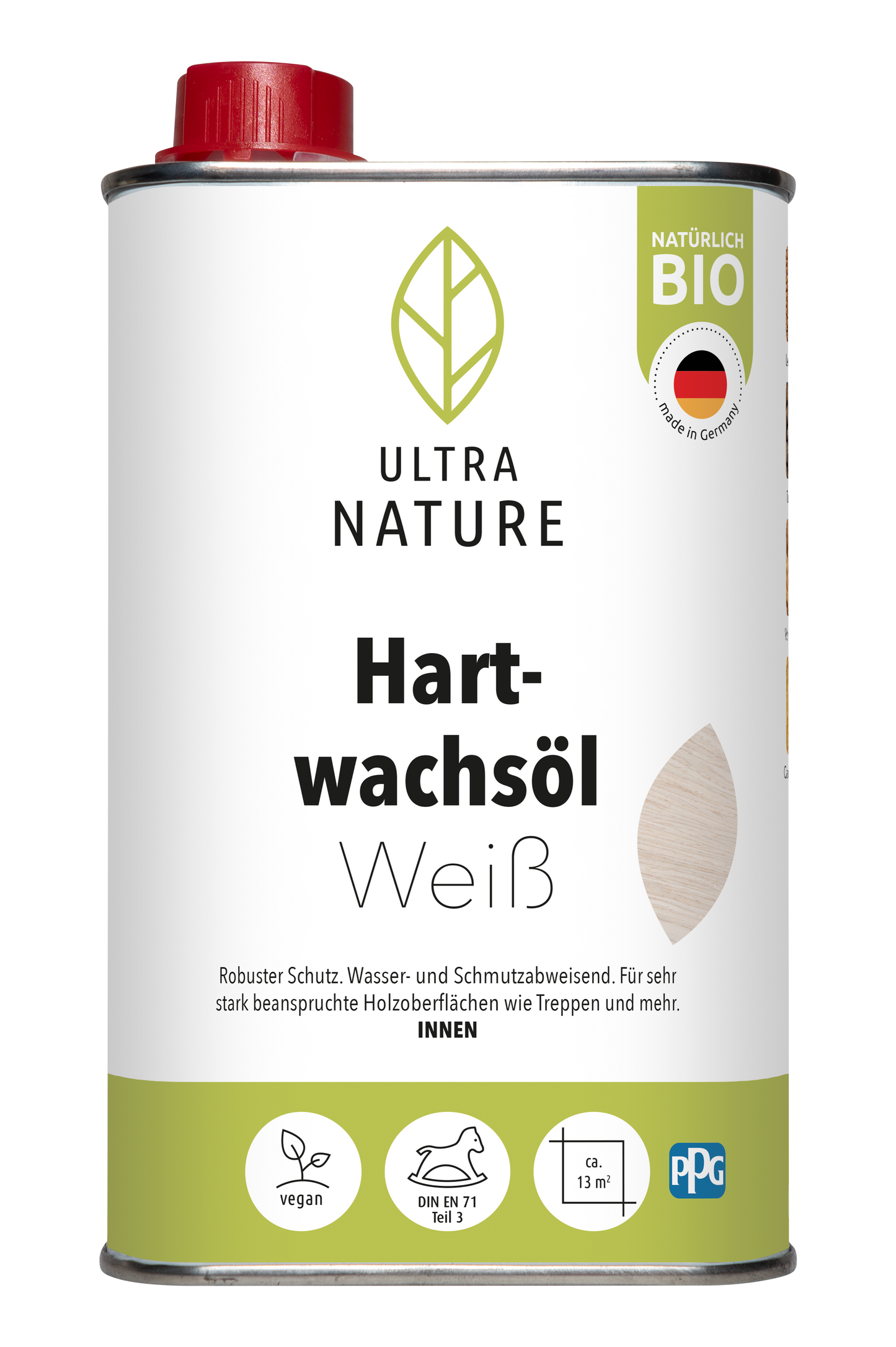 Ultra Nature Hartwachsöl Weiss 0.5L