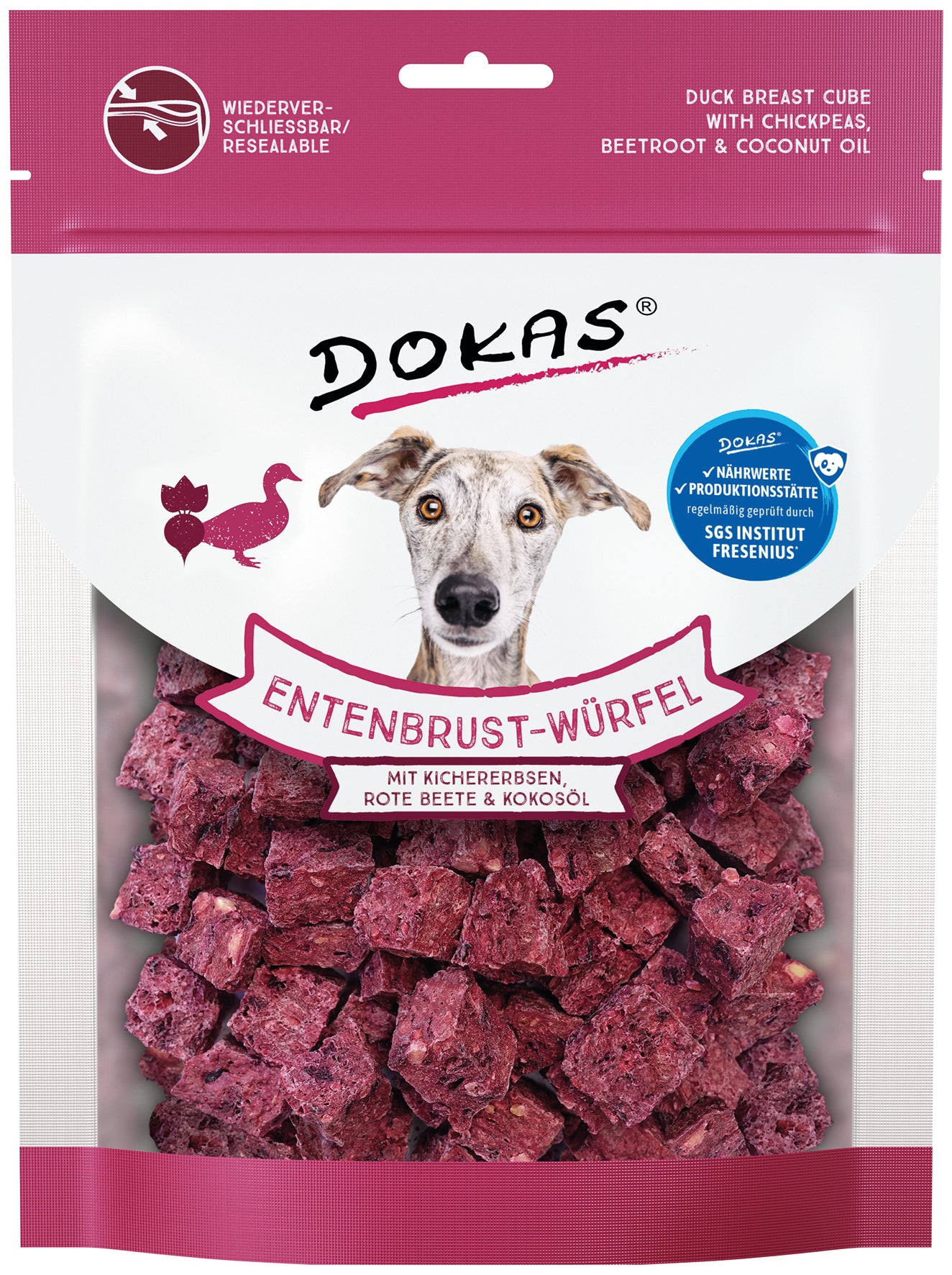 Dokas Entenbrust-Würfel Krichererbsen rote Beete 150 g