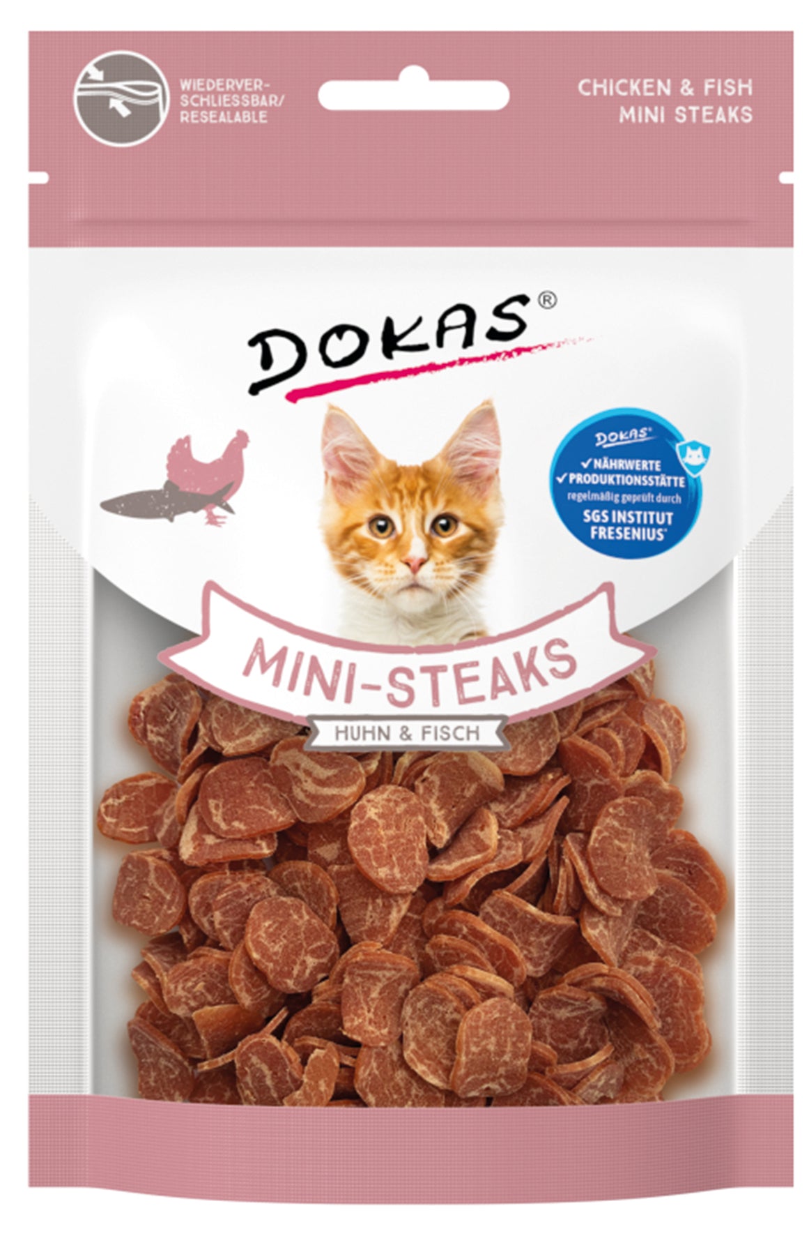 Mini-Steaks Huhn & Fisch 25 g