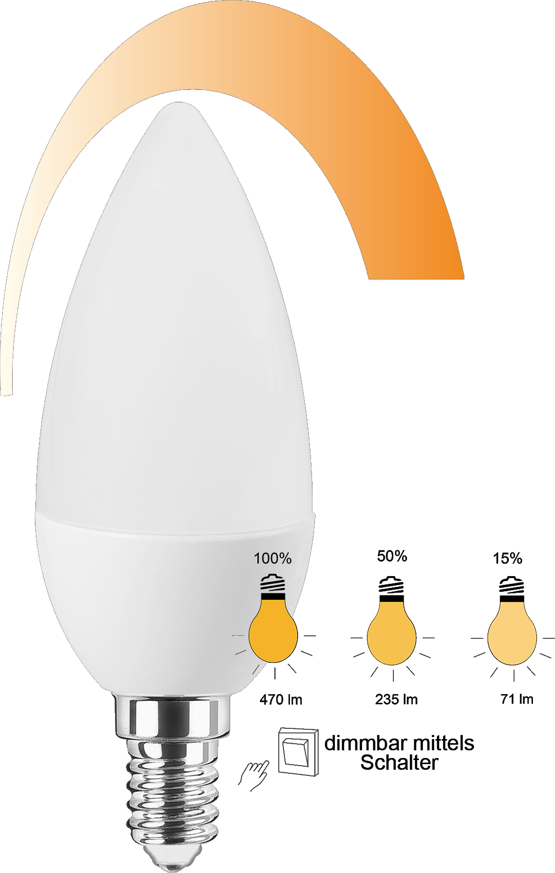 LED SMD Lampe C35 E14